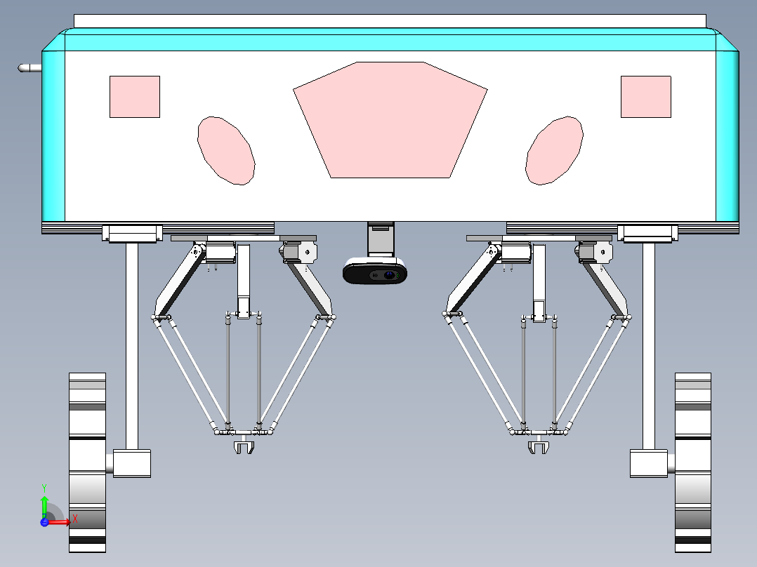 除草机器人农机前视图