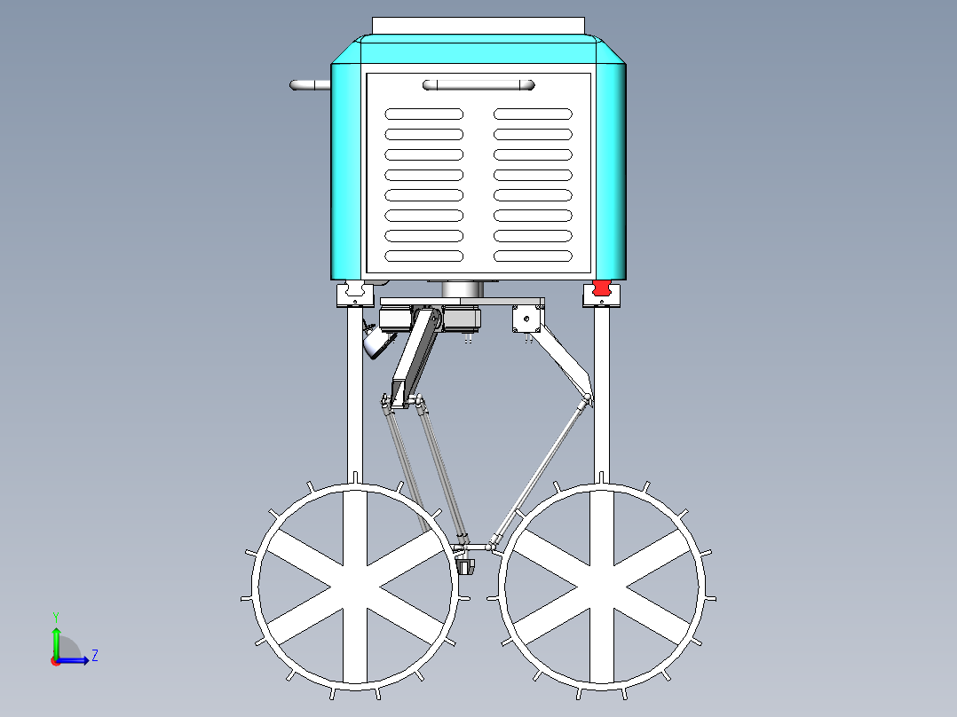 除草机器人农机左视图