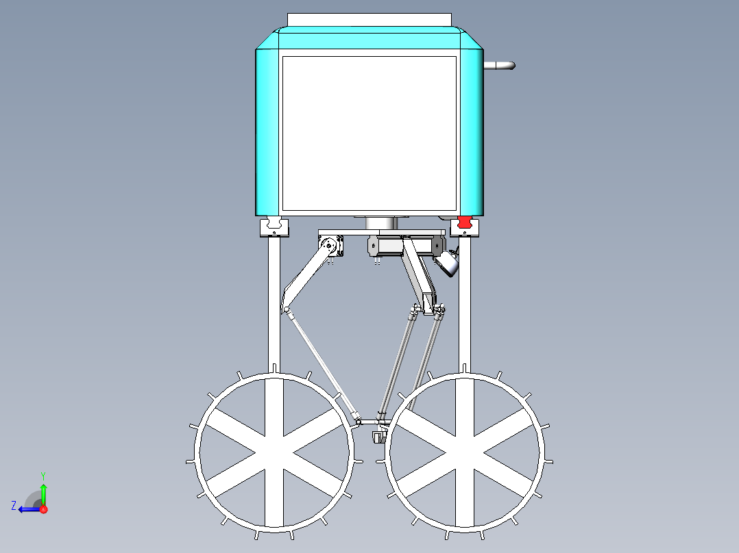 除草机器人农机右视图