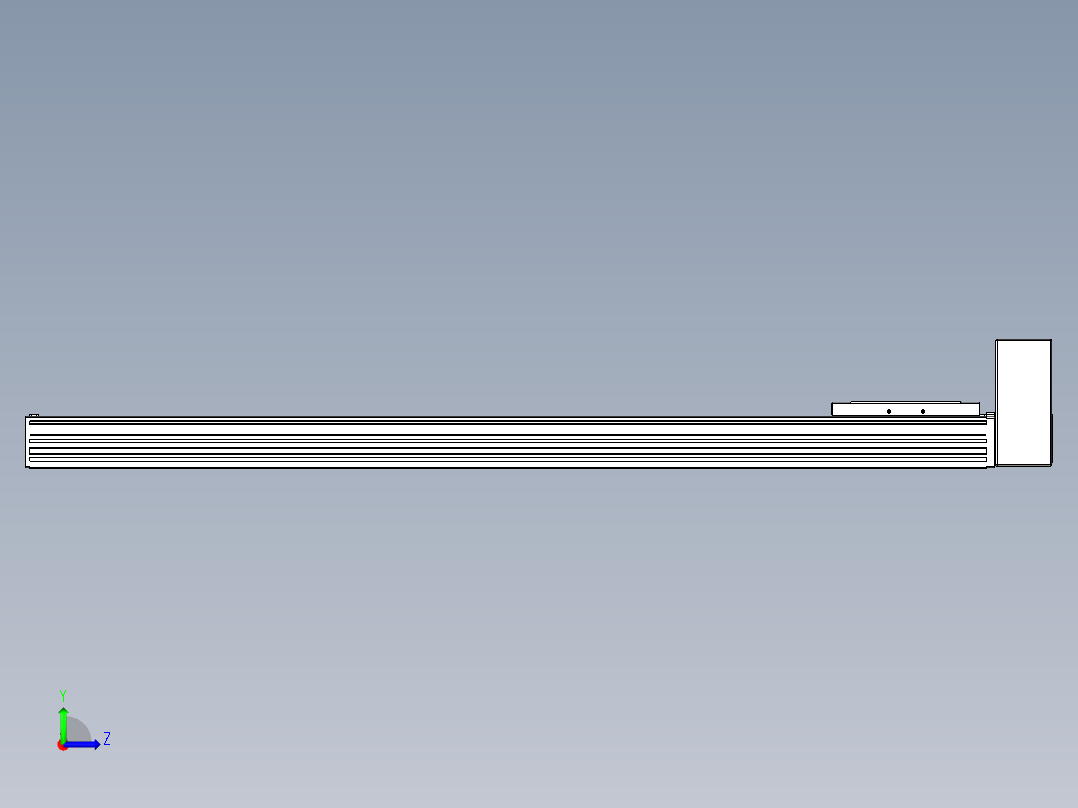 同步带全封闭直线模组TPA-HCB-120D-90-L900-LU-Y-P40-N3左视图