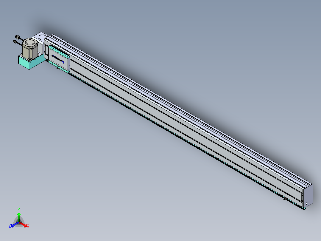 威洛博VBC同步带传动一无尘环境VBC14-L45-S1850-BLU-ZP75-C3正等轴测图