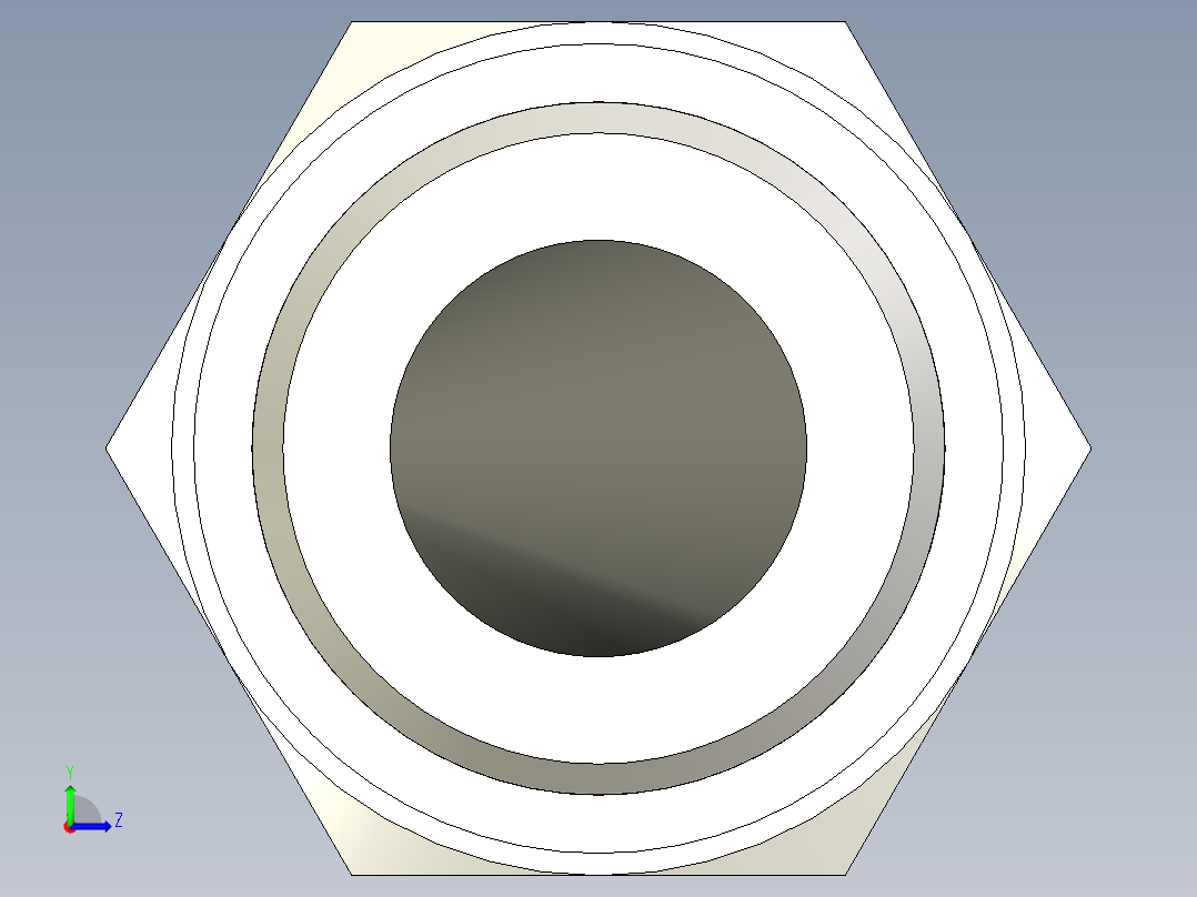 不锈钢Hy-Lok管接头，外螺纹管接头，25 mm管外径x 1英寸左视图
