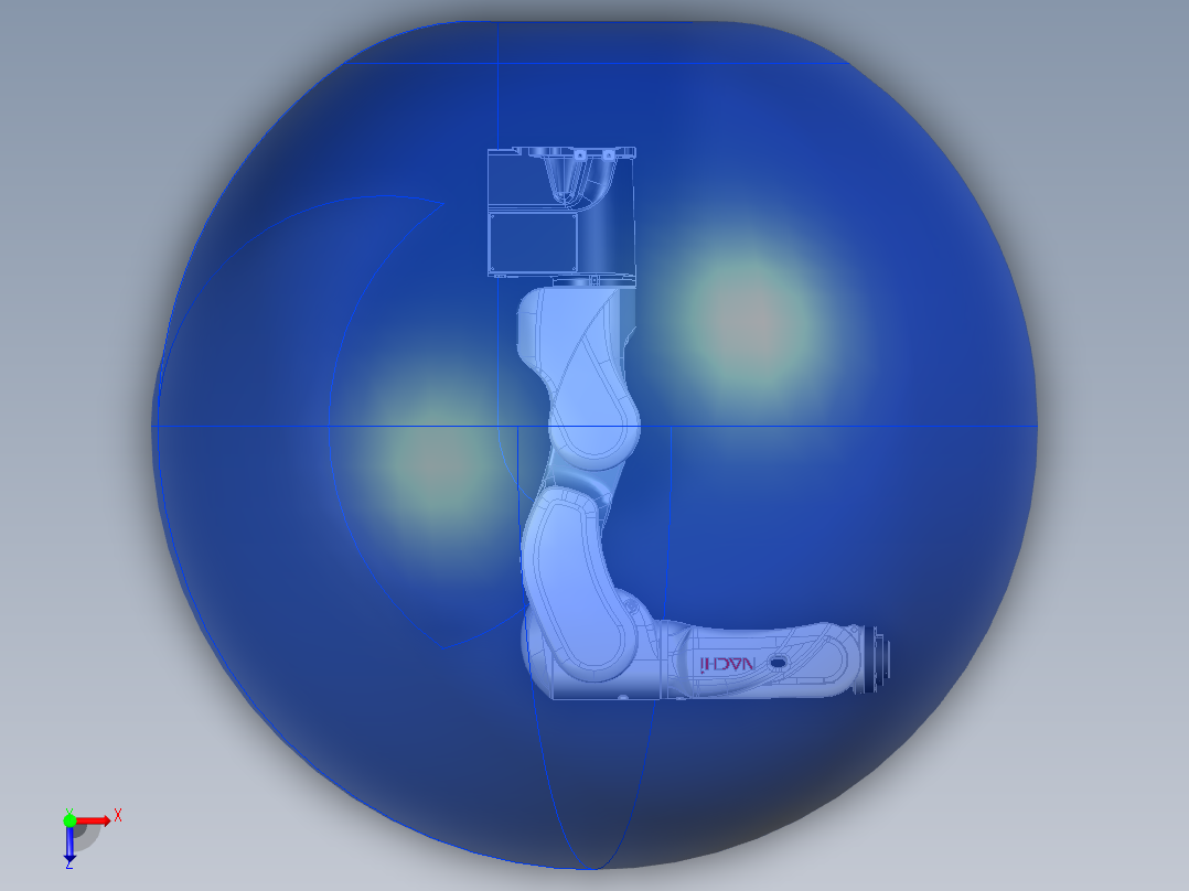 那智机器人nachi mz04 04e 6axis industrial robot 4kg collaborative俯视图