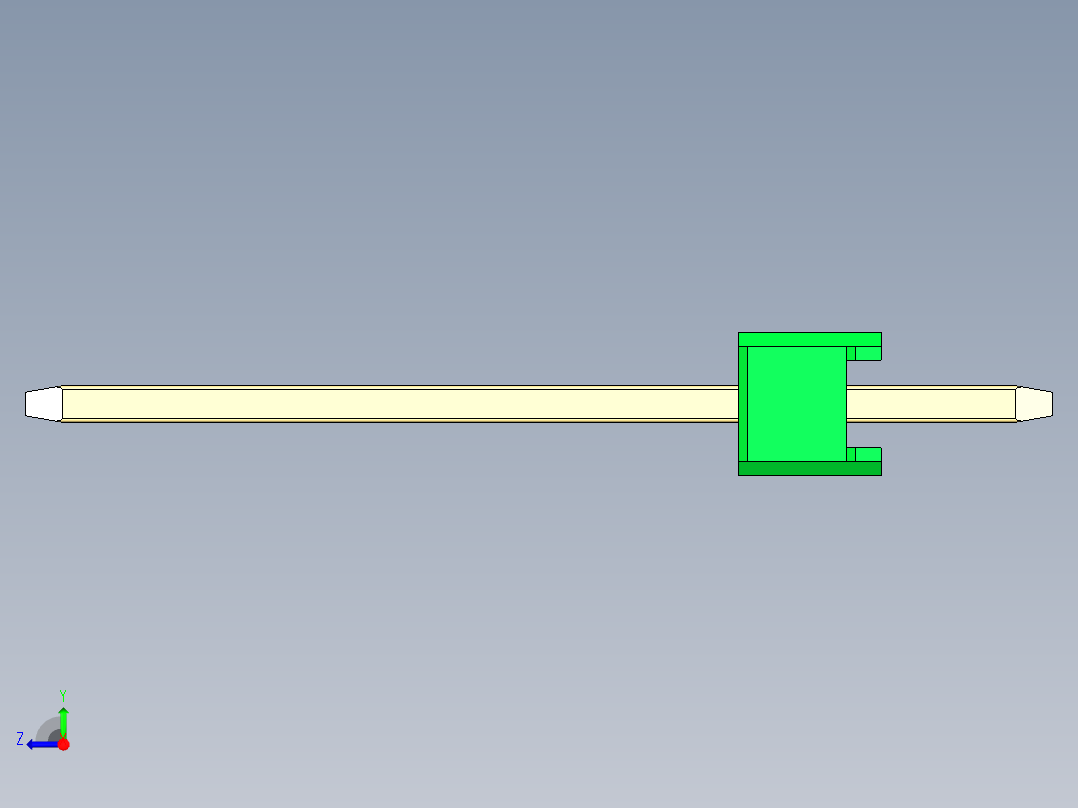 彩色公头100mil（2.54mm）系列-DS1021_green_1x18p_100mil_Type5_rev1.0右视图