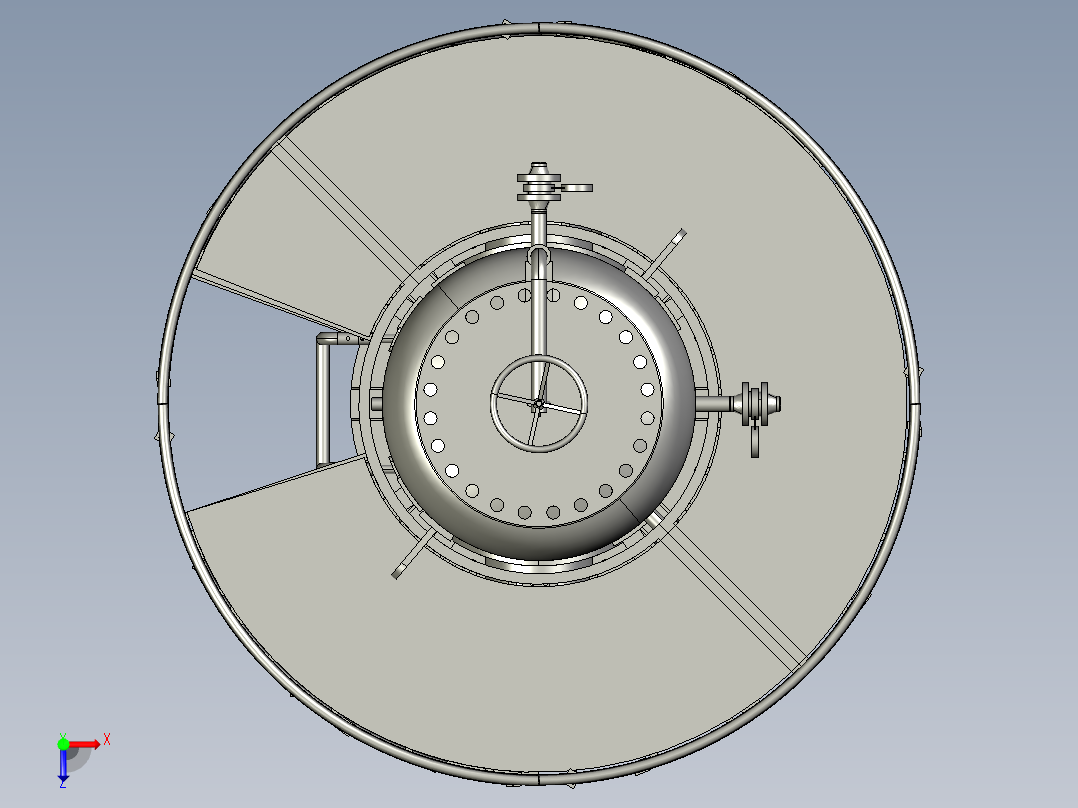 石油和天然气的分离器、压力容器、过滤器和夯实罐俯视图
