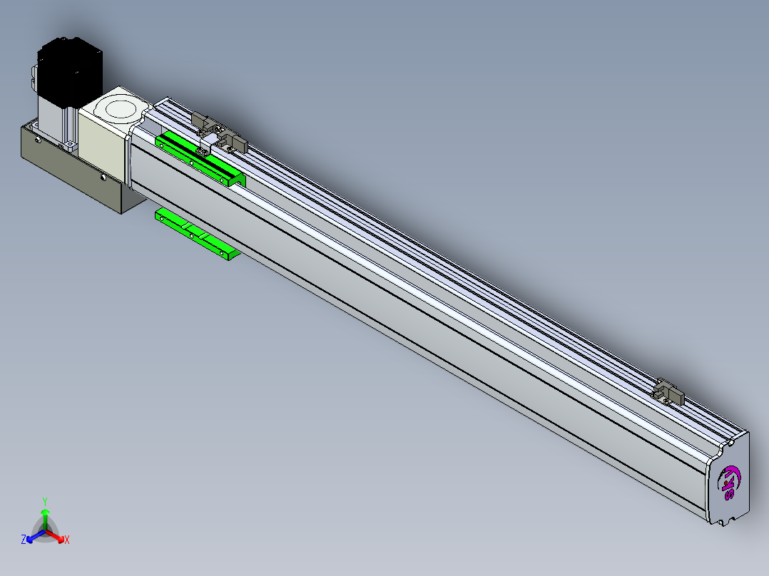 同步带滑台-半封闭B10H-L45-S650-L-P40-D3