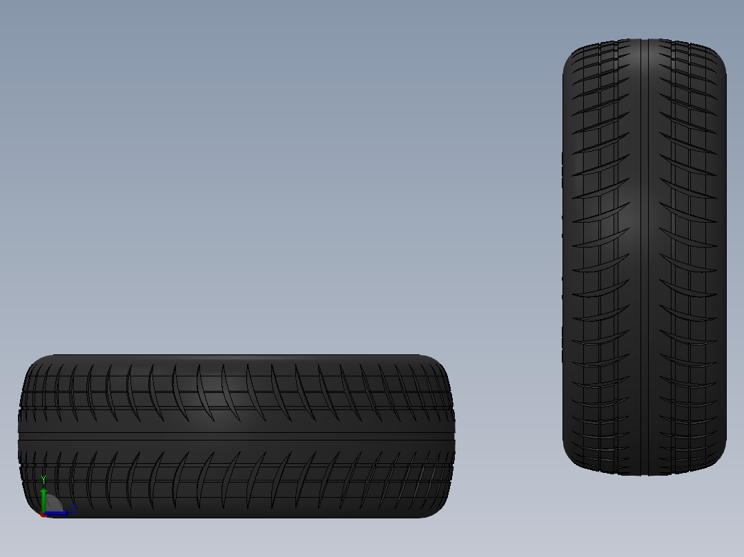 简易轮胎轮毂3D模型图纸 Solidworks设计左视图