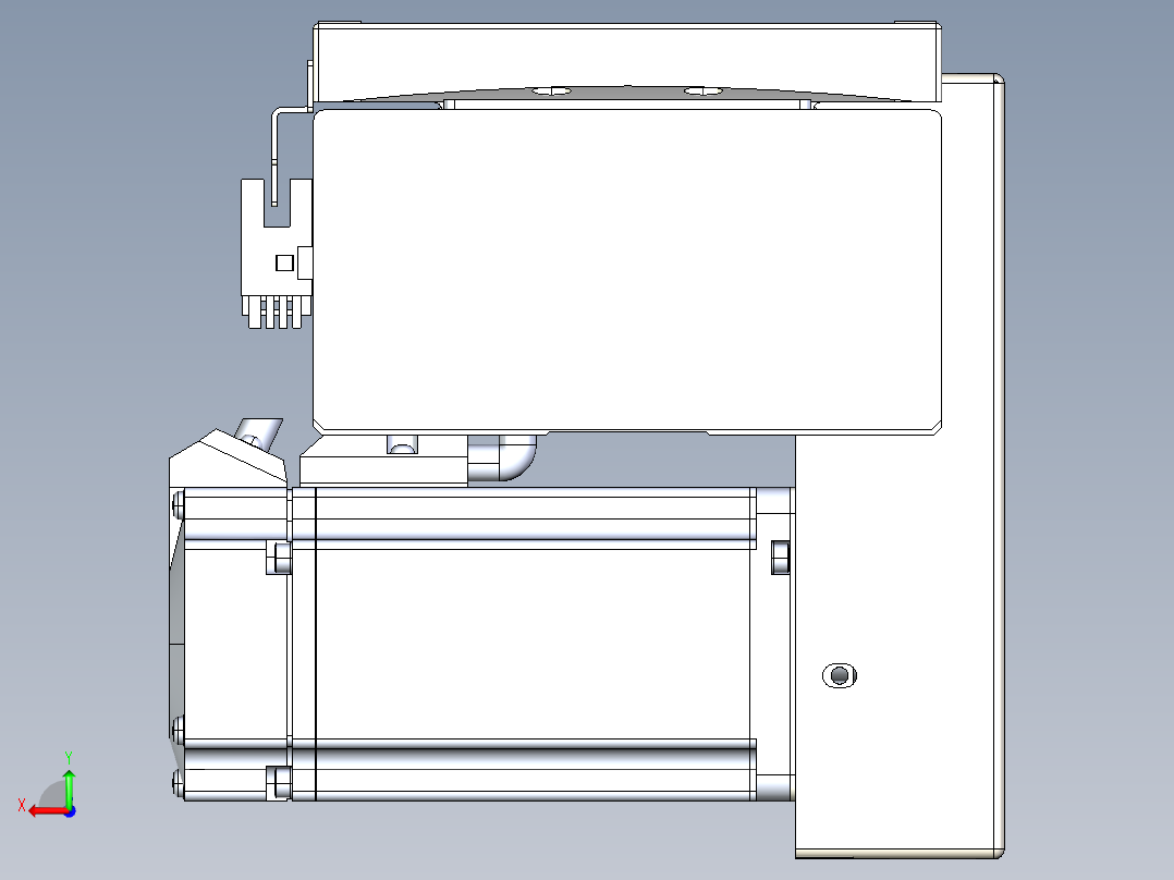 同步带全封闭直线模组TPA-HCB-120D-90-L900-LP-Y-P40-N3后视图