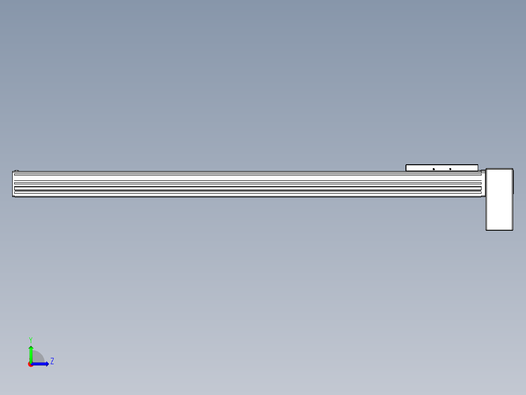 同步带全封闭直线模组TPA-HCB-120D-90-L900-LP-Y-P40-N3左视图
