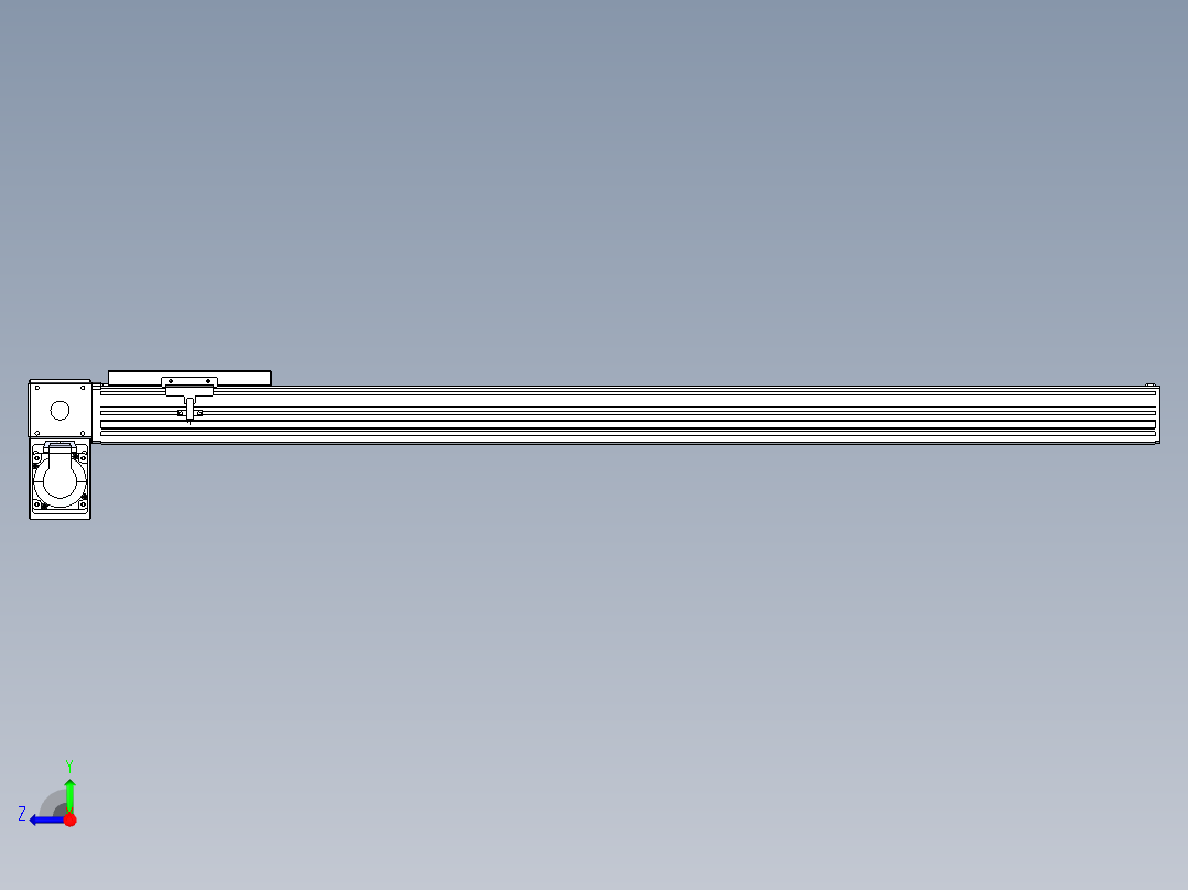 同步带全封闭直线模组TPA-HCB-120D-90-L900-LP-Y-P40-N3右视图