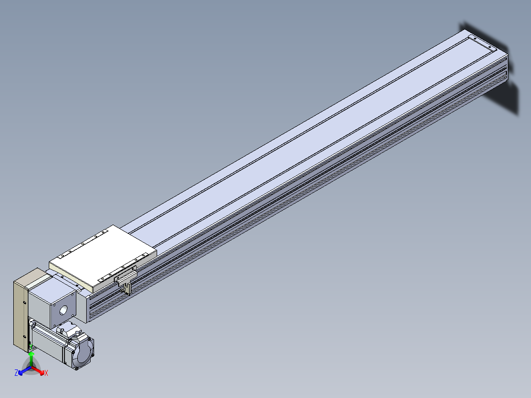 同步带全封闭直线模组TPA-HCB-120D-90-L900-LP-Y-P40-N3正等轴测图