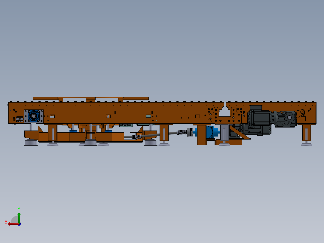 升降输送机后视图