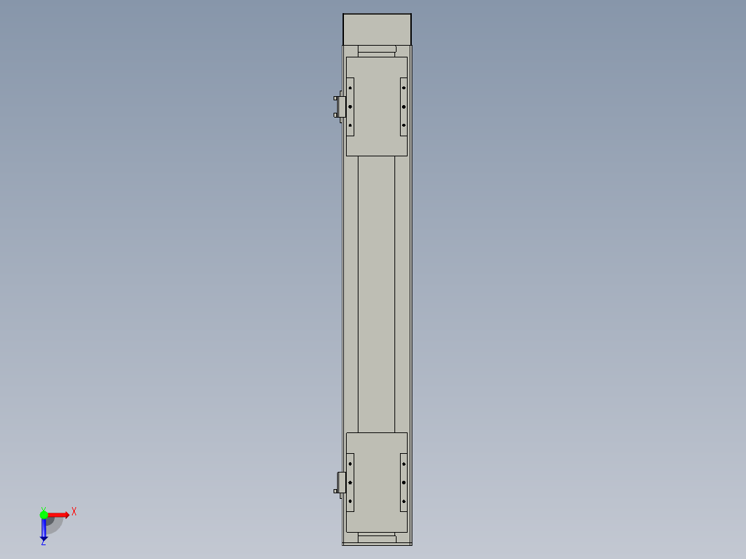 直线模组WG-LHC12-S600-D设计图纸俯视图