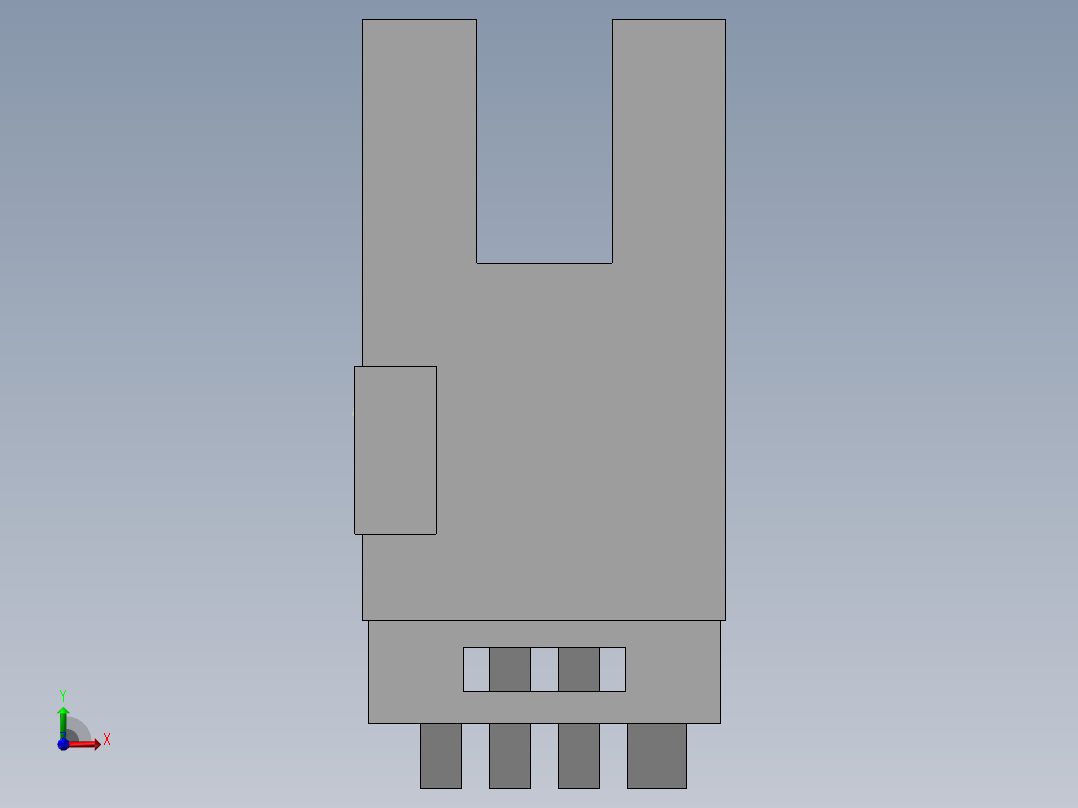 光电开关-EE-SX672（配接线端子）前视图