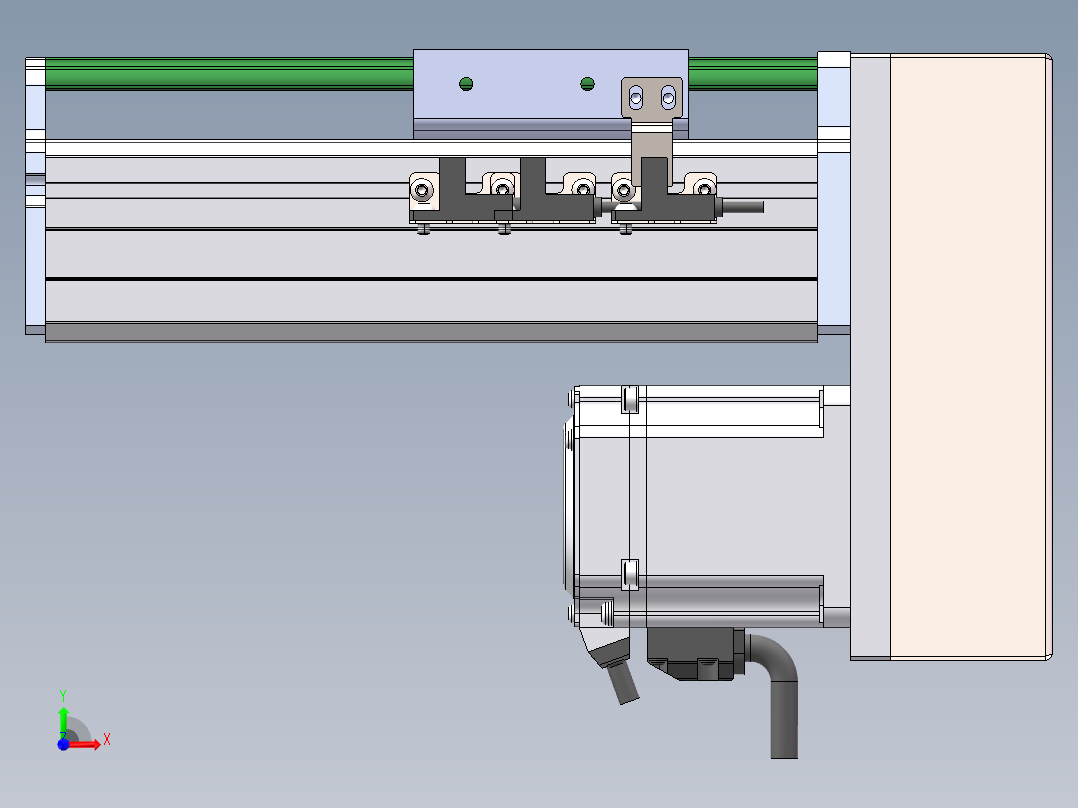 MTH丝杆半封闭模组MT75BS-BM-200W前视图