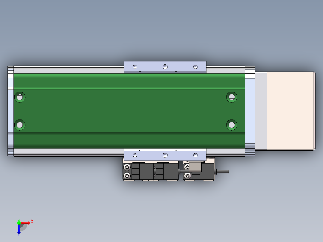 MTH丝杆半封闭模组MT75BS-BM-200W俯视图