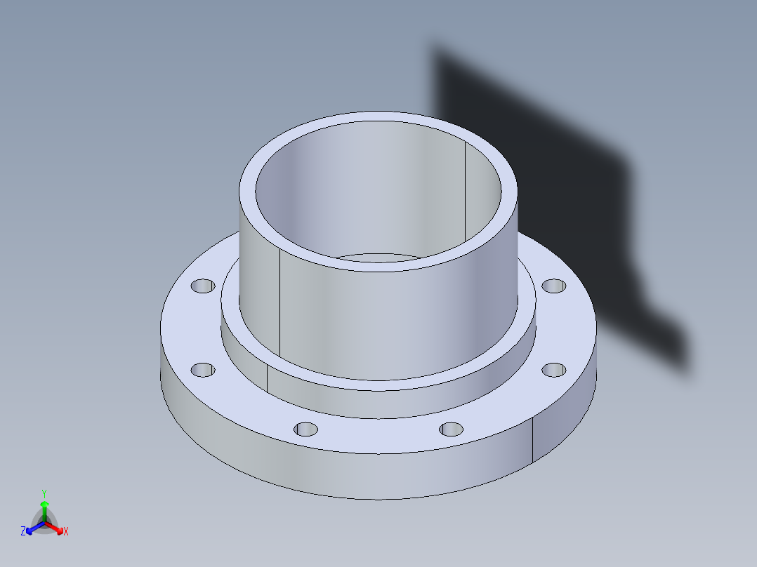 CPVC管件28-Sch80_Flange Vanstone_SPIG_9856-080_8in正等轴测图