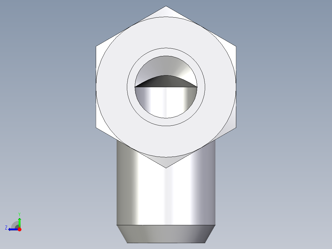 卡套式工业通用硬管接头EO_Weld_elbown_WAS15L右视图