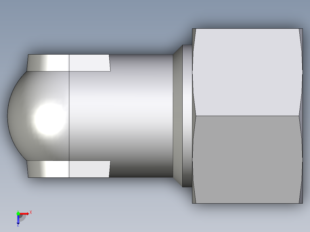 卡套式工业通用硬管接头EO_Weld_elbown_WAS15L俯视图