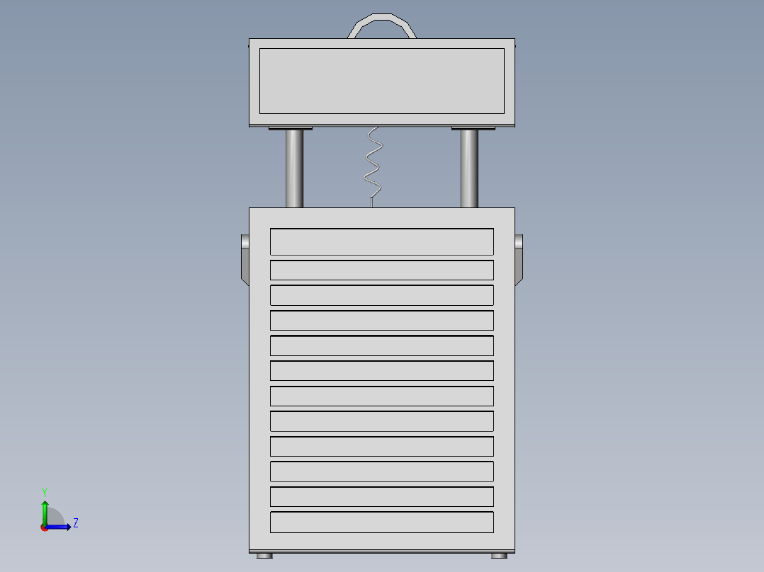 社区安防便携式安防装置左视图