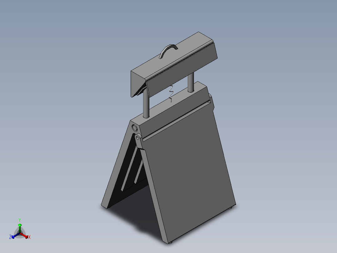 社区安防便携式安防装置正等轴测图