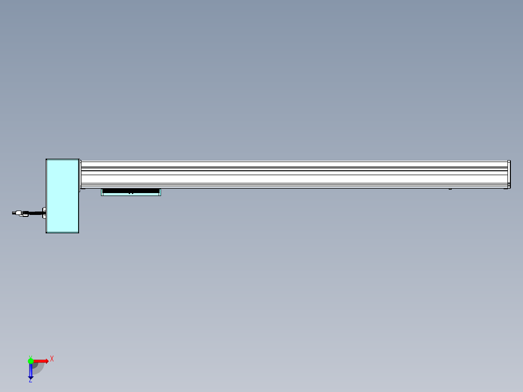 威洛博VBC同步带传动一无尘环境VBC14-L45-S850-BRU-ZP75-C3俯视图