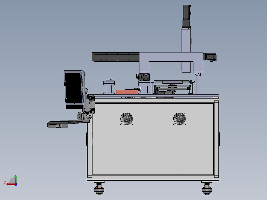 光通讯件烧录自动机后视图