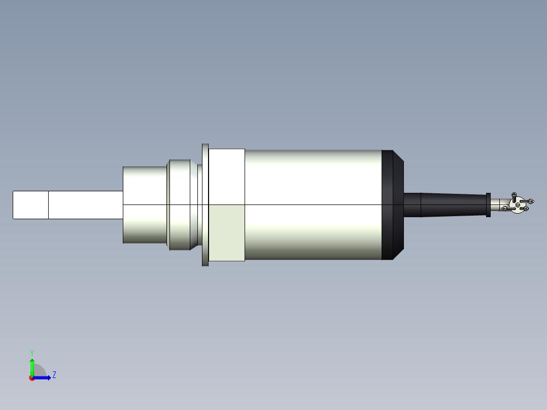 超声波设备H-69mm-2.72in-SS-OUTPUT-3-wire-PNP-NPN-CABLE-BSP-THREAD左视图