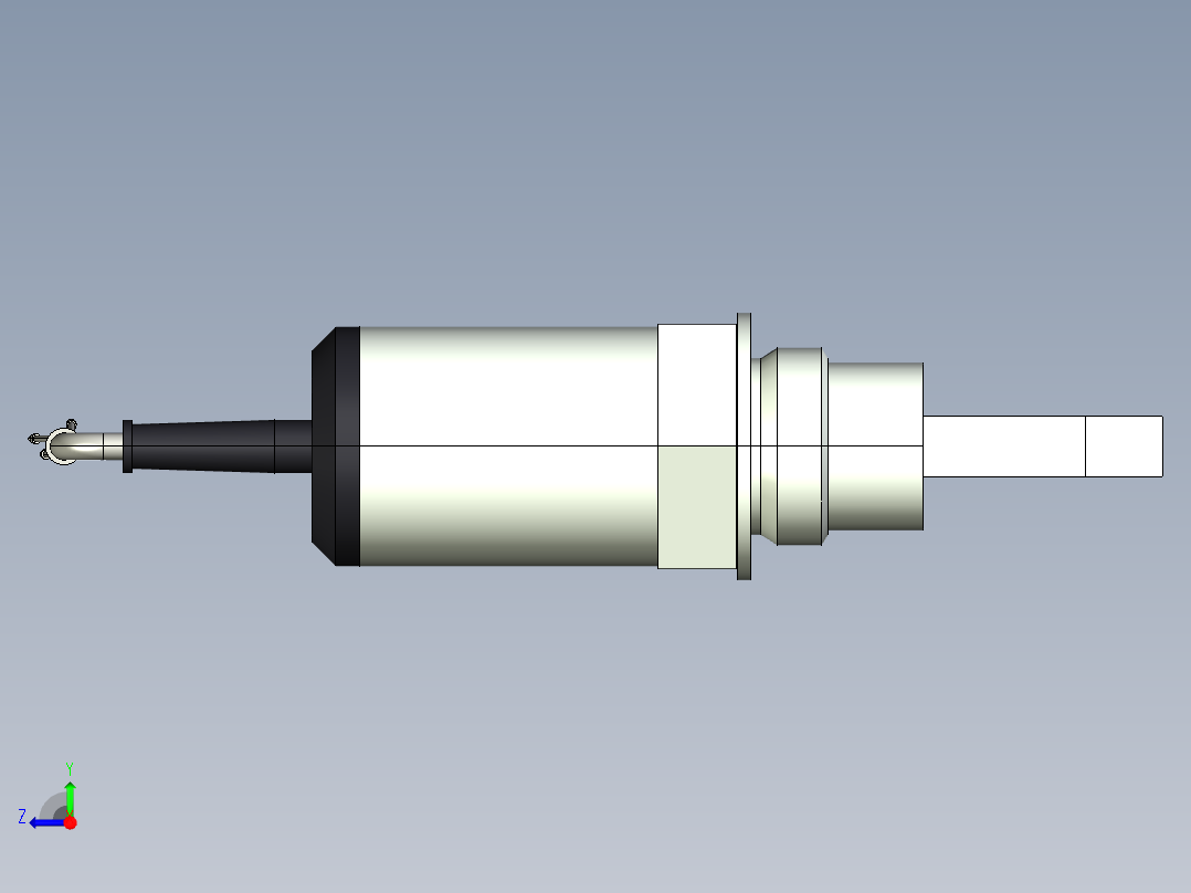 超声波设备H-69mm-2.72in-SS-OUTPUT-3-wire-PNP-NPN-CABLE-BSP-THREAD右视图