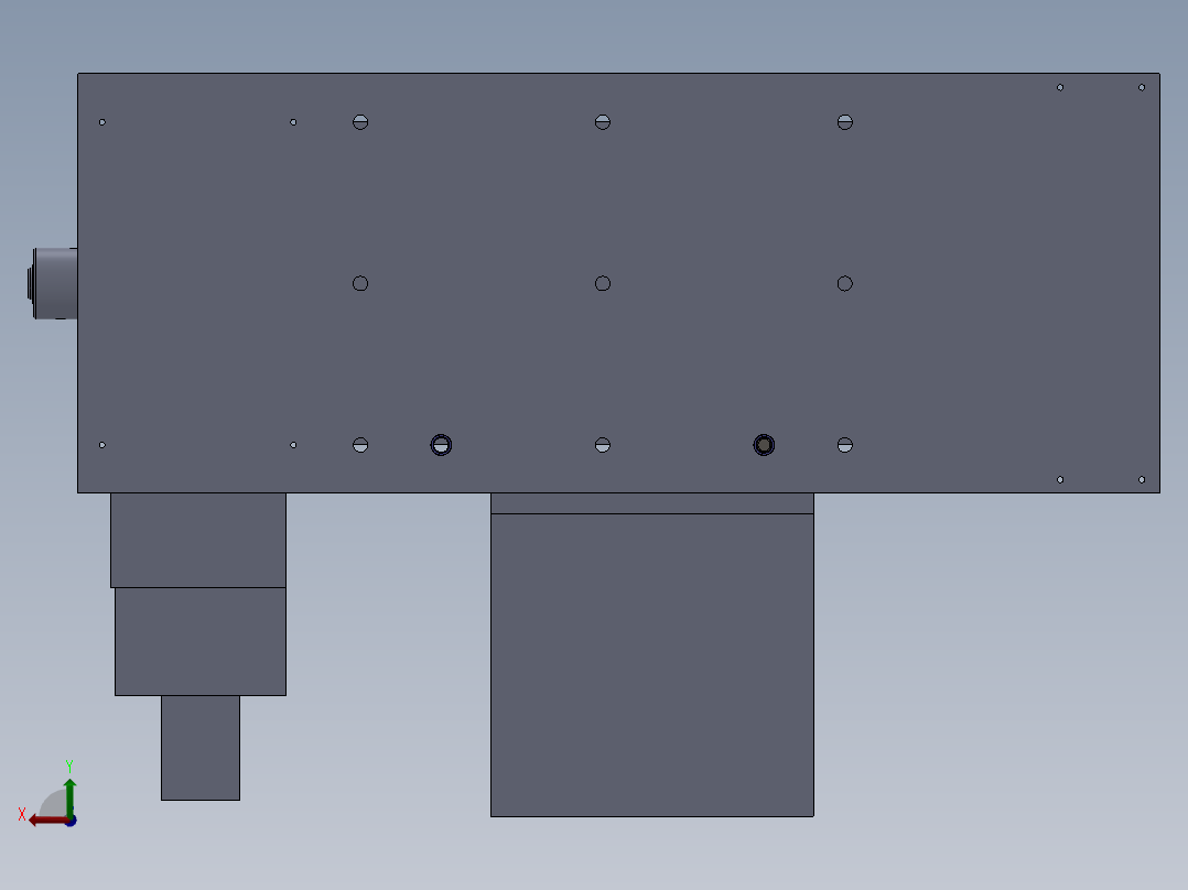 发动机气缸盖精密液压工装夹具（4种加工工序）后视图