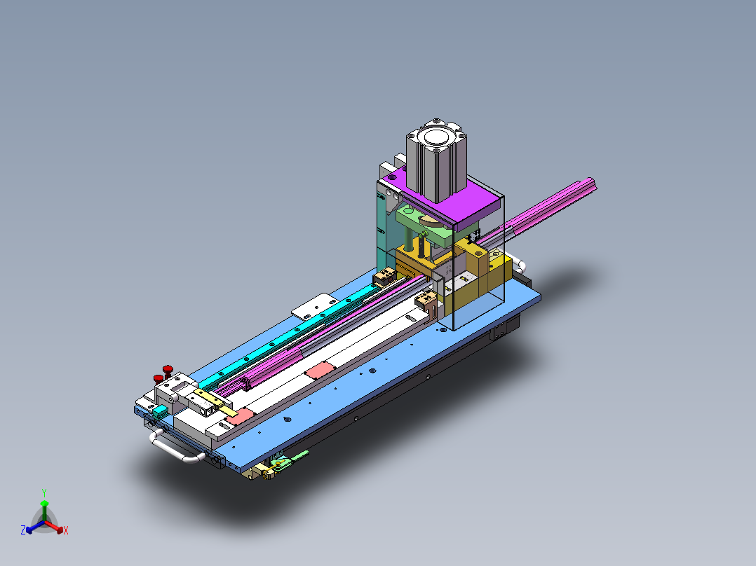 A7M唇边裁断总装配sw18可编辑正等轴测图