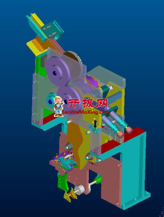 二极管包装测试一体机proe4.0可编辑