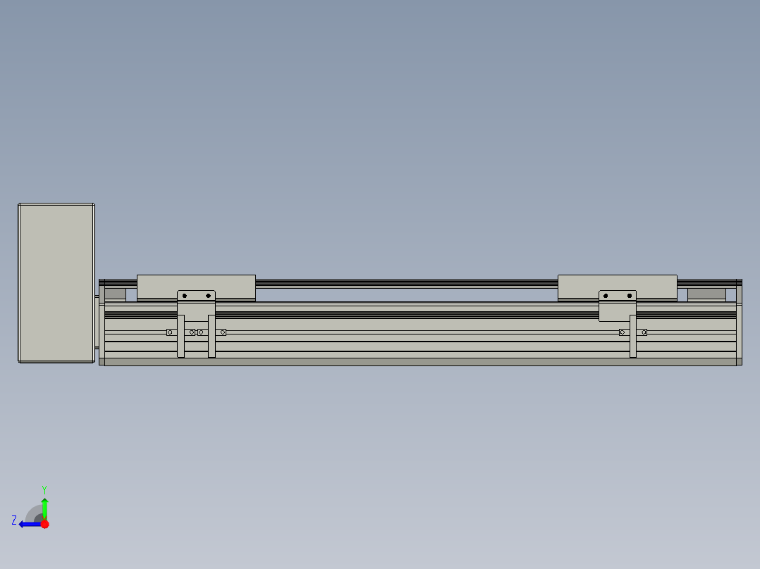 直线模组WG-LHB12-S350-RU设计图纸右视图