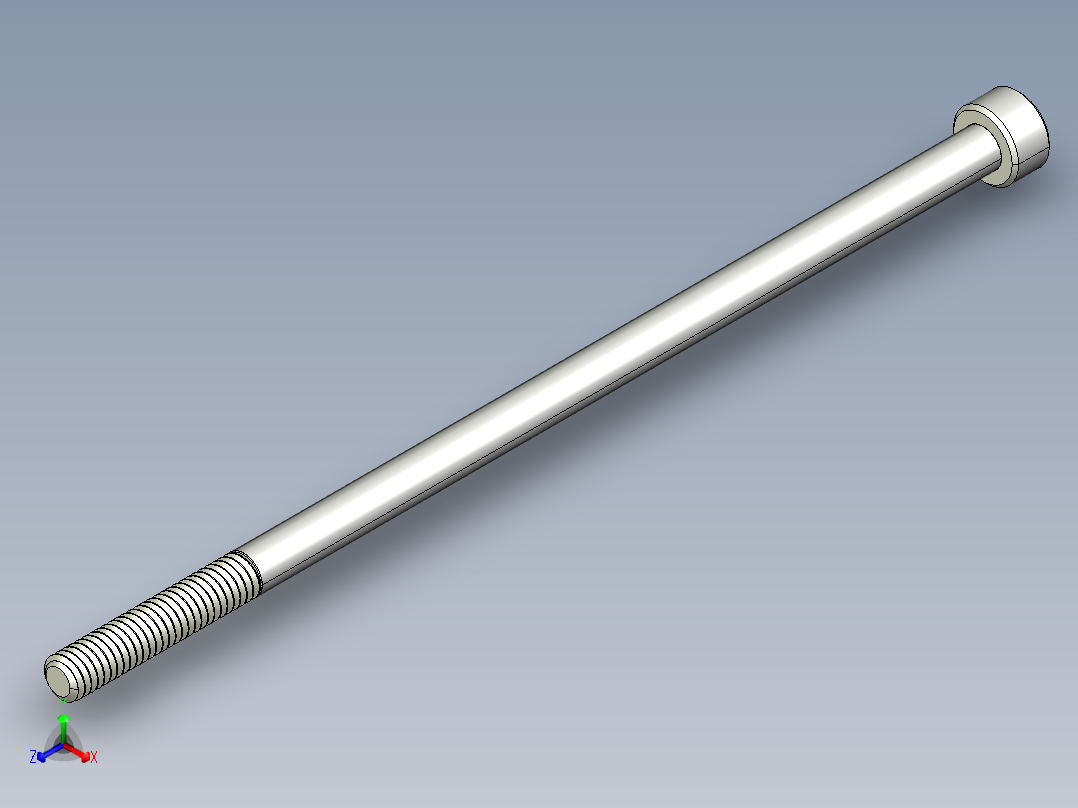 M4 x 0.7mm Thread 100mm LONG SOCKET HEAD CAP SCREW.IGS