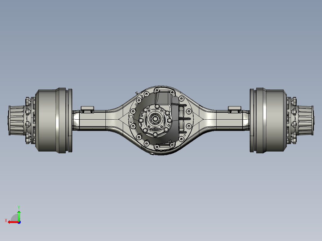 某款重型车驱动桥的设计含三维+CAD图纸+说明书后视图
