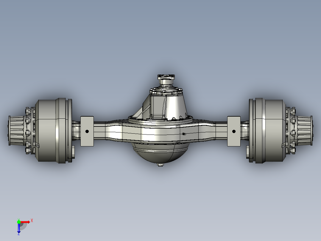 某款重型车驱动桥的设计含三维+CAD图纸+说明书俯视图