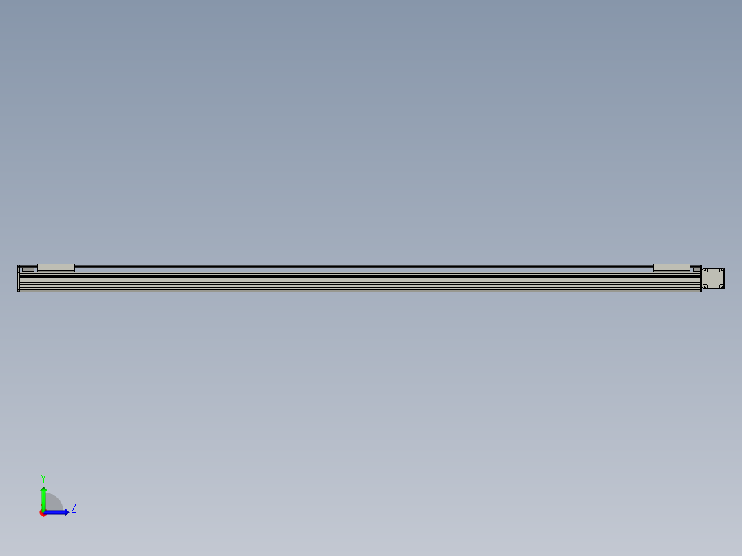 直线模组WG-LHB12-S1800-R(B)设计图纸左视图