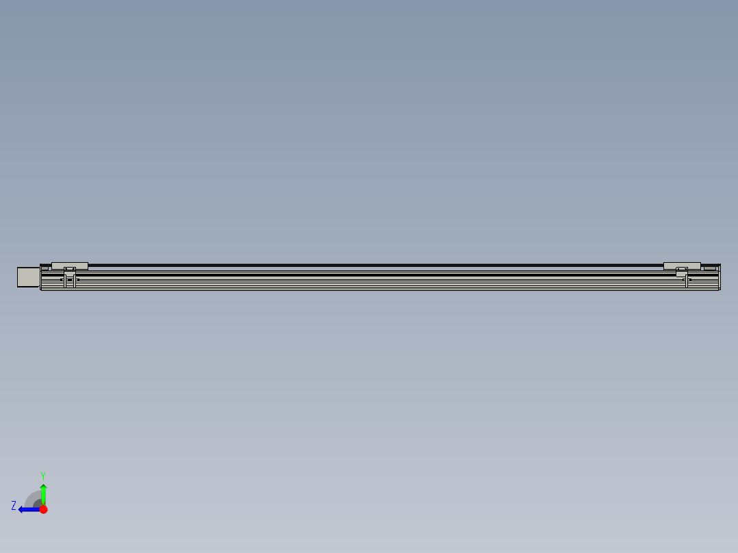 直线模组WG-LHB12-S1800-R(B)设计图纸右视图