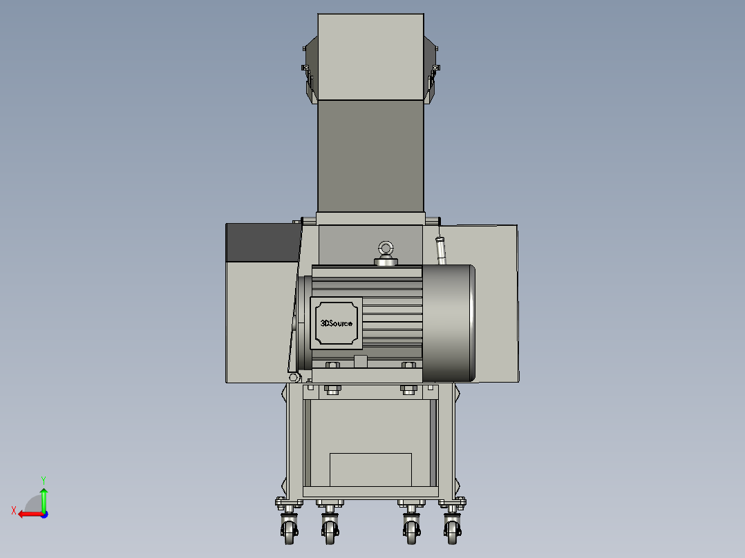微型塑料粉碎机设计含proe三维==353701==350ku后视图