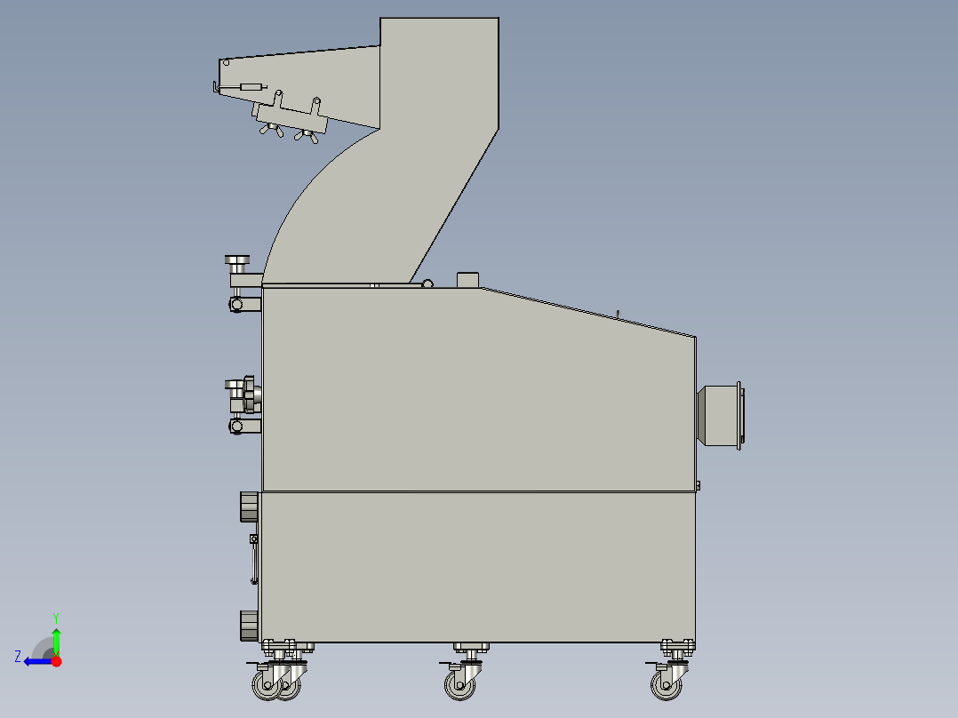 微型塑料粉碎机设计含proe三维==353701==350ku右视图
