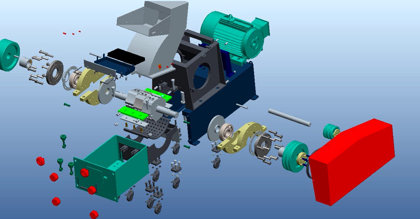 微型塑料粉碎机设计含proe三维==353701==350ku