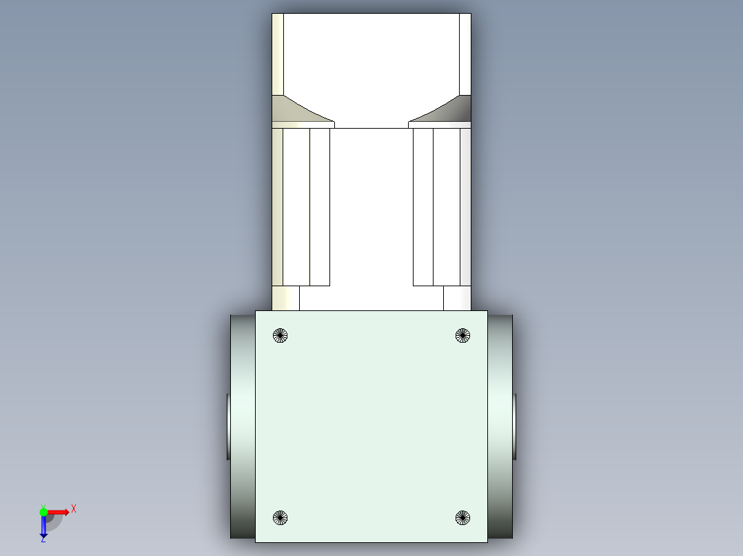 换向器PW140双孔 PLX120-L2 24-95-115-M8-8B.stp俯视图