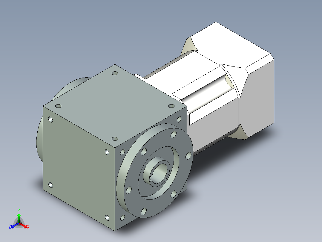 换向器PW140双孔 PLX120-L2 24-95-115-M8-8B.stp正等轴测图