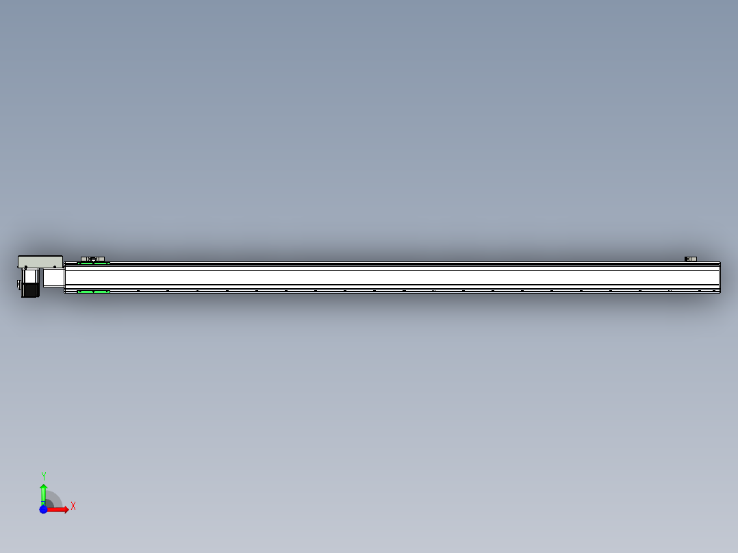 同步带滑台-半封闭B10H-L45-S2000-R-P40-D3前视图
