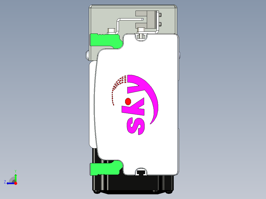 同步带滑台-半封闭B10H-L45-S2000-R-P40-D3右视图