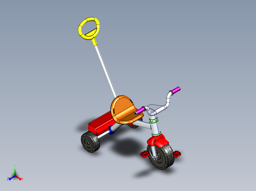 推三轮车--igs stp stl