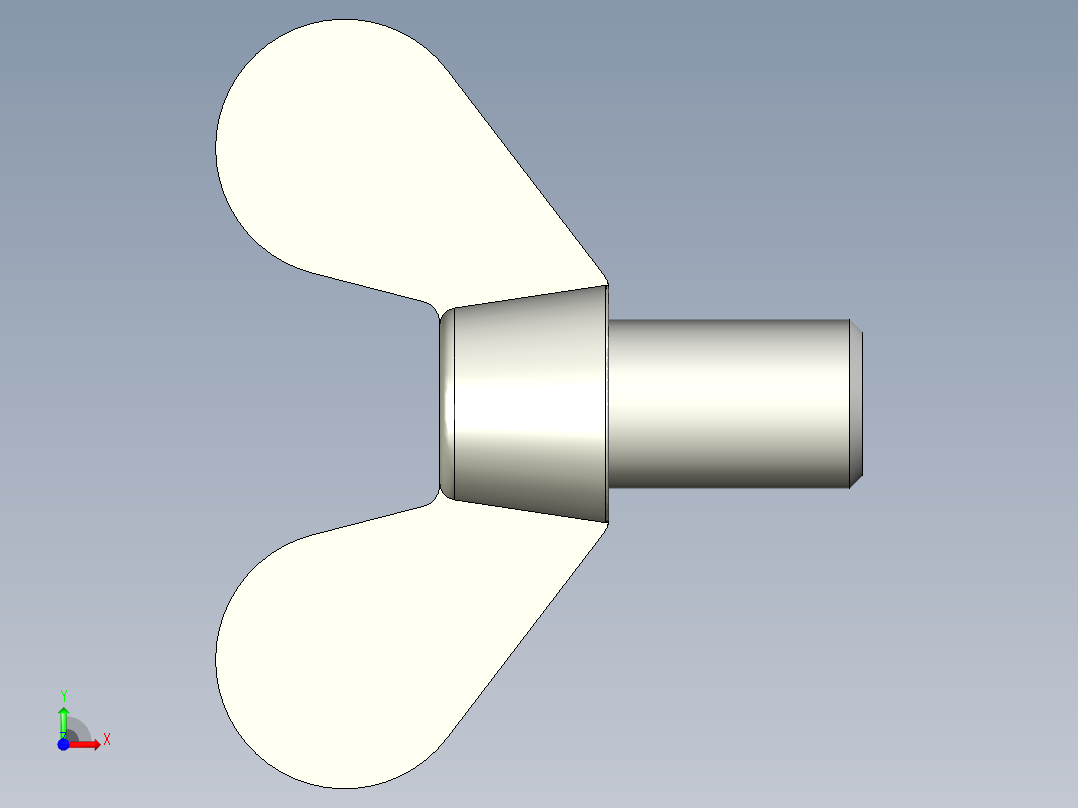 带耳螺钉-DIN_316_Wing_screws_20x2.5x30-22.5-29_90_6.9_46.5_20.stp前视图