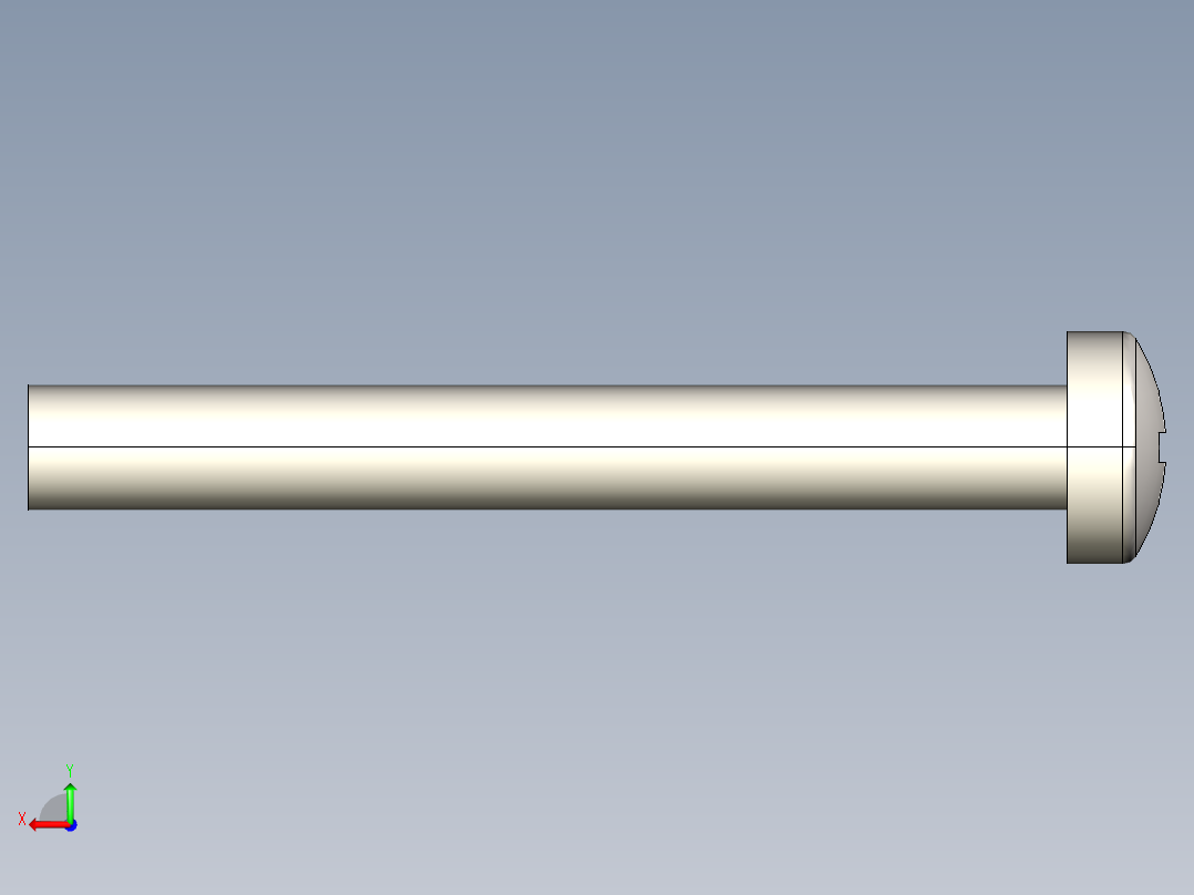 螺丝 M3 十字盘头-M3 x 25 Screw head.STEP后视图