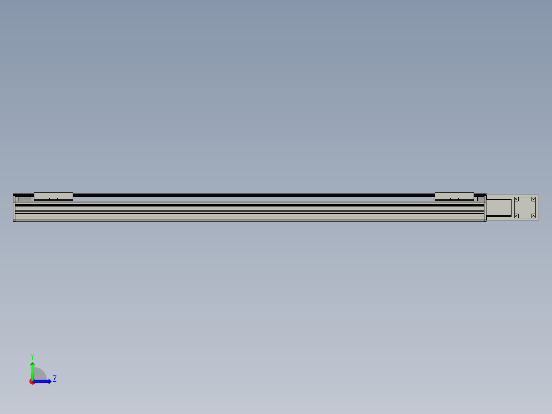 直线模组WG-LHB12-S1100-BR设计图纸左视图