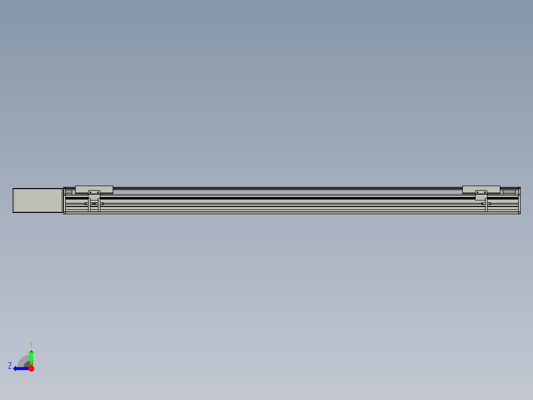 直线模组WG-LHB12-S1100-BR设计图纸右视图